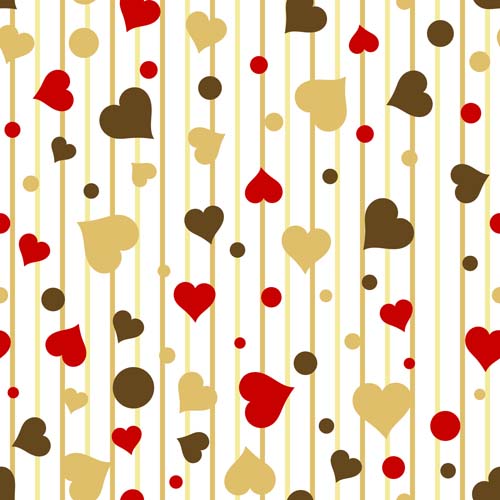Elegant heart pattern with valentines day card vector 01