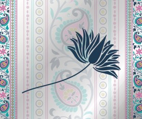 Ethnic pattern vintage style vector