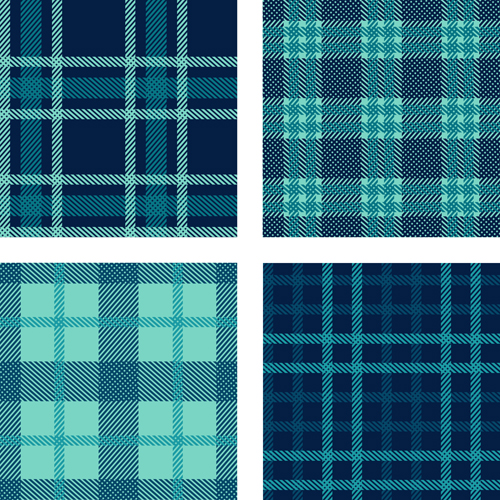 Fabric plaid pattern vector material 02