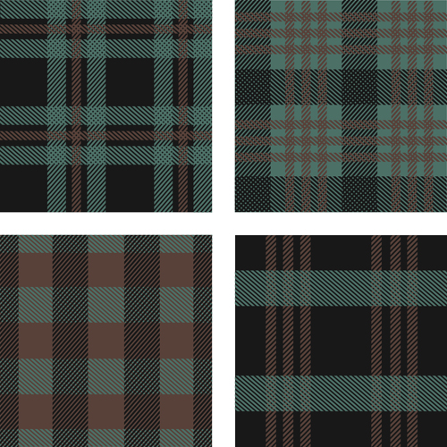 Fabric plaid pattern vector material 09 free download