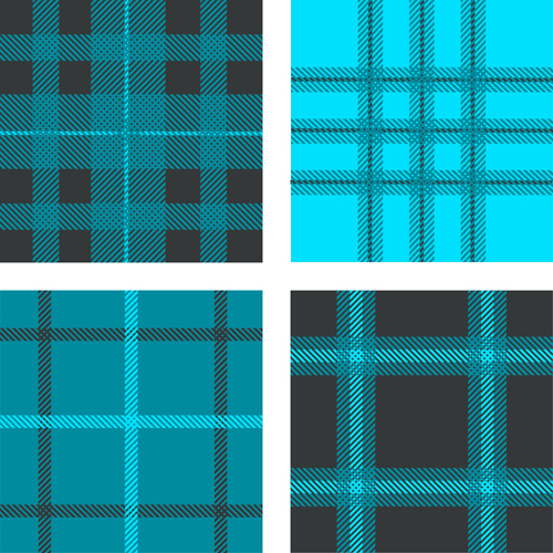 Fabric plaid pattern vector material 13
