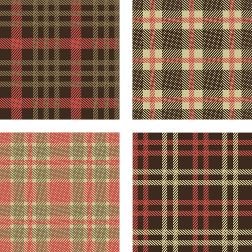 Fabric plaid pattern vector material 14