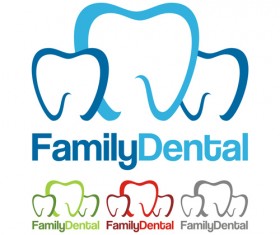 Blue dental drand logo vector free download