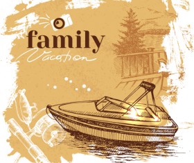 Family grunge background vector 02