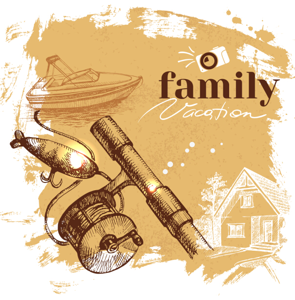 Family grunge background vector 03