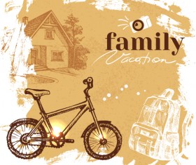 Family grunge background vector 05