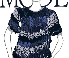 Fashion girls hand drawn illustration vector 01