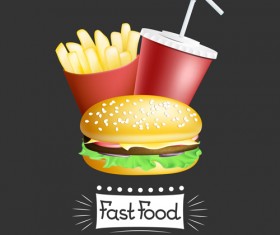 Fast food design vector graphics 02