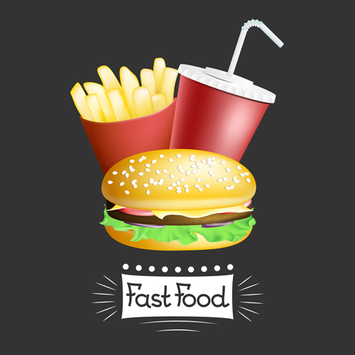 Fast food design vector graphics 02