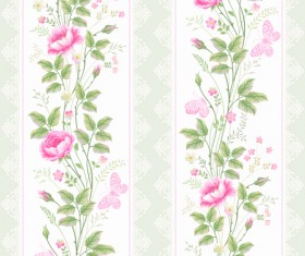 Flower with lace borders seamless vector