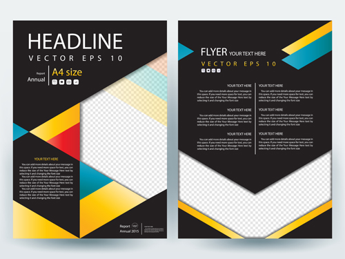 Flyer or brochure cover modern design vector 01