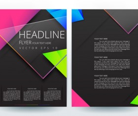 Flyer or brochure cover modern design vector 03