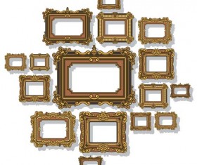 Frame antique design vector set 01