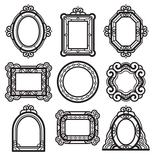 Frames vintage styles design vector 01