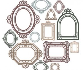 Frames vintage styles design vector 02