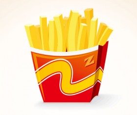 French fries creative vector 02