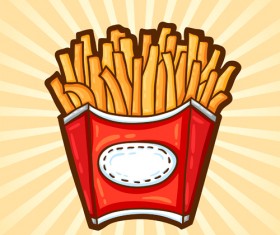French fries creative vector 03