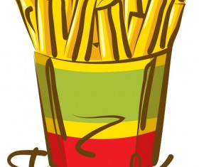 French fries creative vector 05