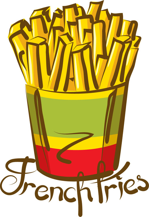 French fries creative vector 05