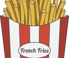 French fries creative vector 06