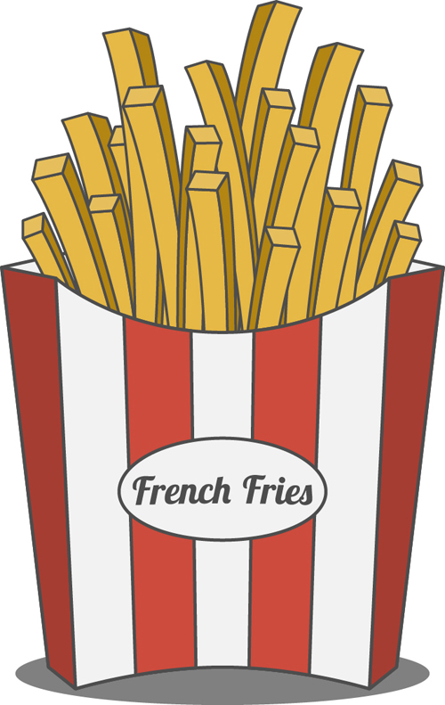 French fries creative vector 06