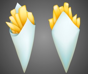 French potatoes vector material 01