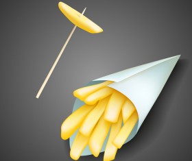 French potatoes vector material 02