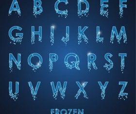 Frozen alphabet letter vector