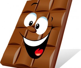 Funny cartoon chocolate vector material 01