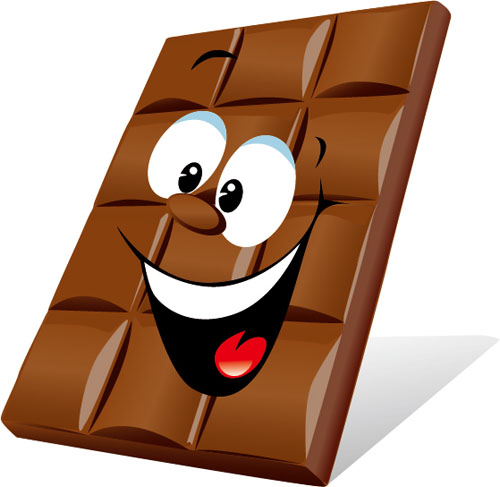 Funny cartoon chocolate vector material 01 free download