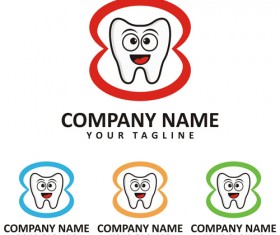 Funny dentist logo vector 01