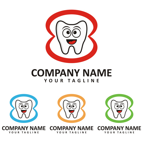 Funny dentist logo vector 01