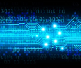 Futuristic digital world concept template vectors 01