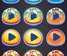 Game buttons icons imarmalade styles vector