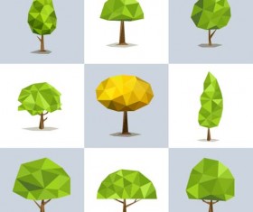Geometric shapes tree vector illustration 03