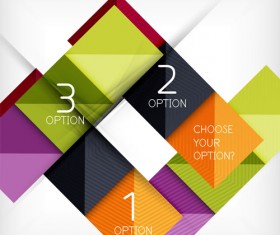 Geometric with numbered business template vector 01