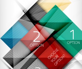 Geometric with numbered business template vector 02