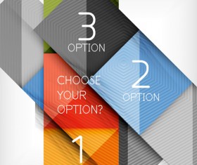 Geometric with numbered business template vector 03