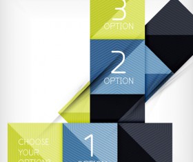 Geometric with numbered business template vector 04