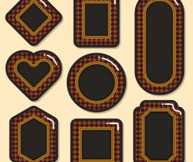 Glass textured frames design vector