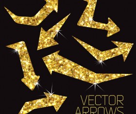 Gold bling arrows vector