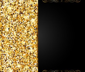 Golden with black VIP invitation card background vector 01