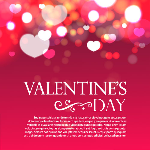 Halation valentines day background vector material