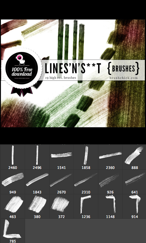 Hand drawn Lines Photoshop Brushes