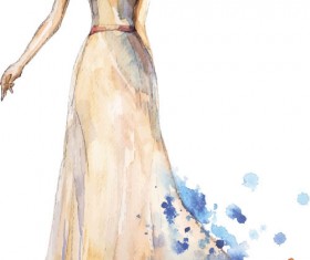 Hand drawn fashion women illustration vector 08