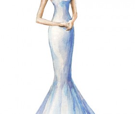 Hand drawn fashion women illustration vector 09