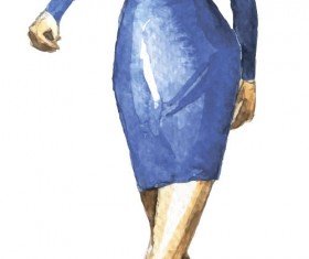 Hand drawn fashion women illustration vector 12