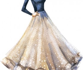 Hand drawn fashion women illustration vector 13