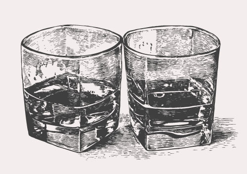 Hand drawn glass cup sketch vector 01