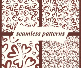 Heart red seamless pattern vector 01